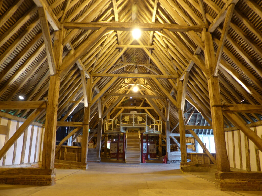 interior of old barn