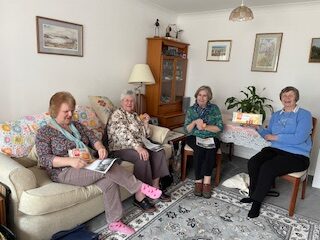 Four Group members learning French